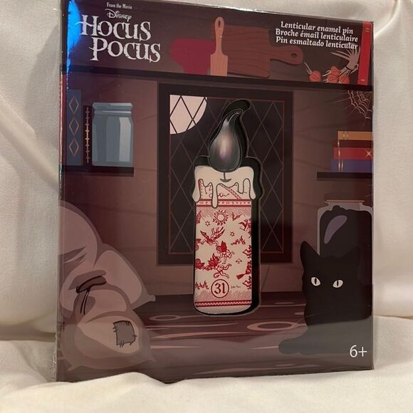 Loungefly X Hocus Pocus Lenticular Black Flame Candle Lenticular Pin LE 2000! - Picture 1 of 9